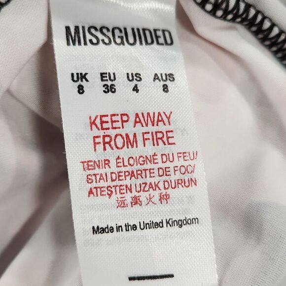 🔹️Missguided Purple Floral Faux Wrap Around Mini Dress Size 4 - Picture 11 of 12